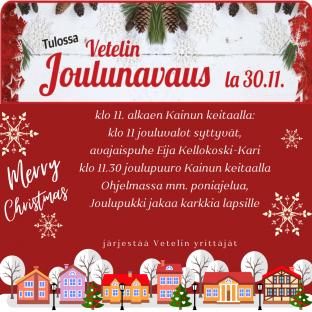 Vetelin Joulunavaus la 30.11.2024 klo 11.00