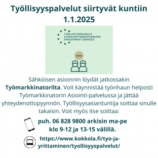 Työllisyyspalvelut kuntiin 1.1.2025