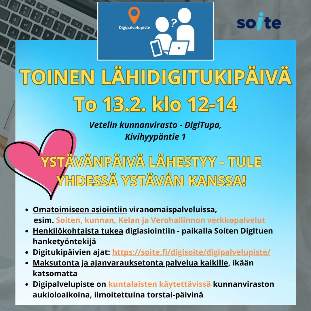 LÄHIDIGITUKIPÄIVÄ TO 13.2.2025 klo 12-14