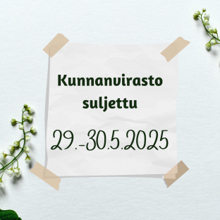 Kunnanvirasto suljettu 29.-30.5.2025