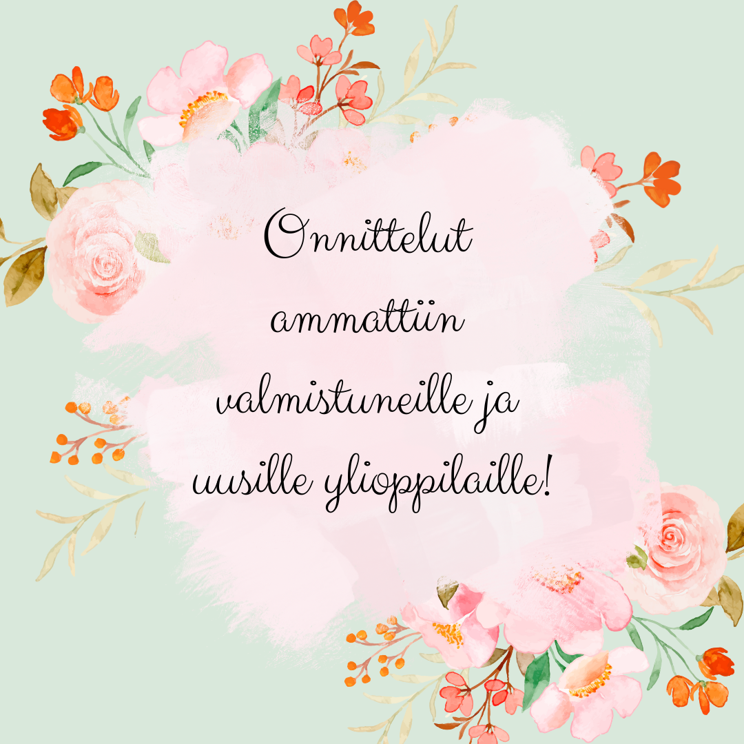 Onnea valmistuneille!