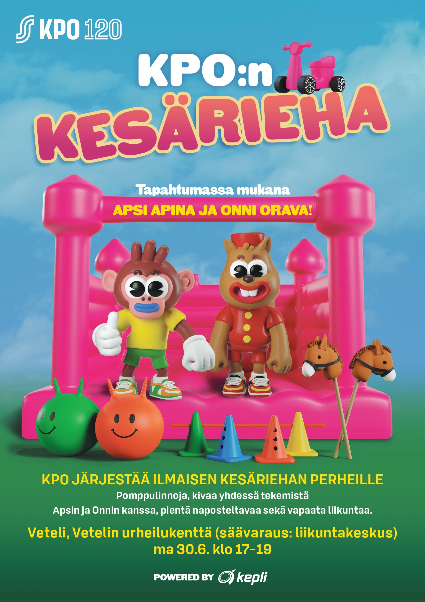 KPON ja Kepli ry:n kesärieha maanantaina 30.6. klo 17:00