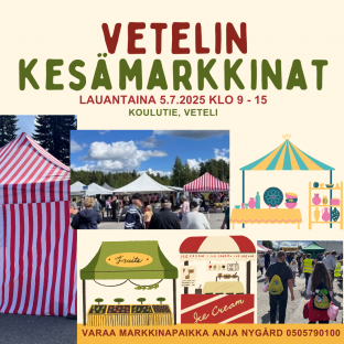 Vetelin kesämarkkinat la 5.7.2025 Koulutiellä