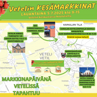 Vetelin kesämarkkinat la 5.7.2025 Koulutiellä