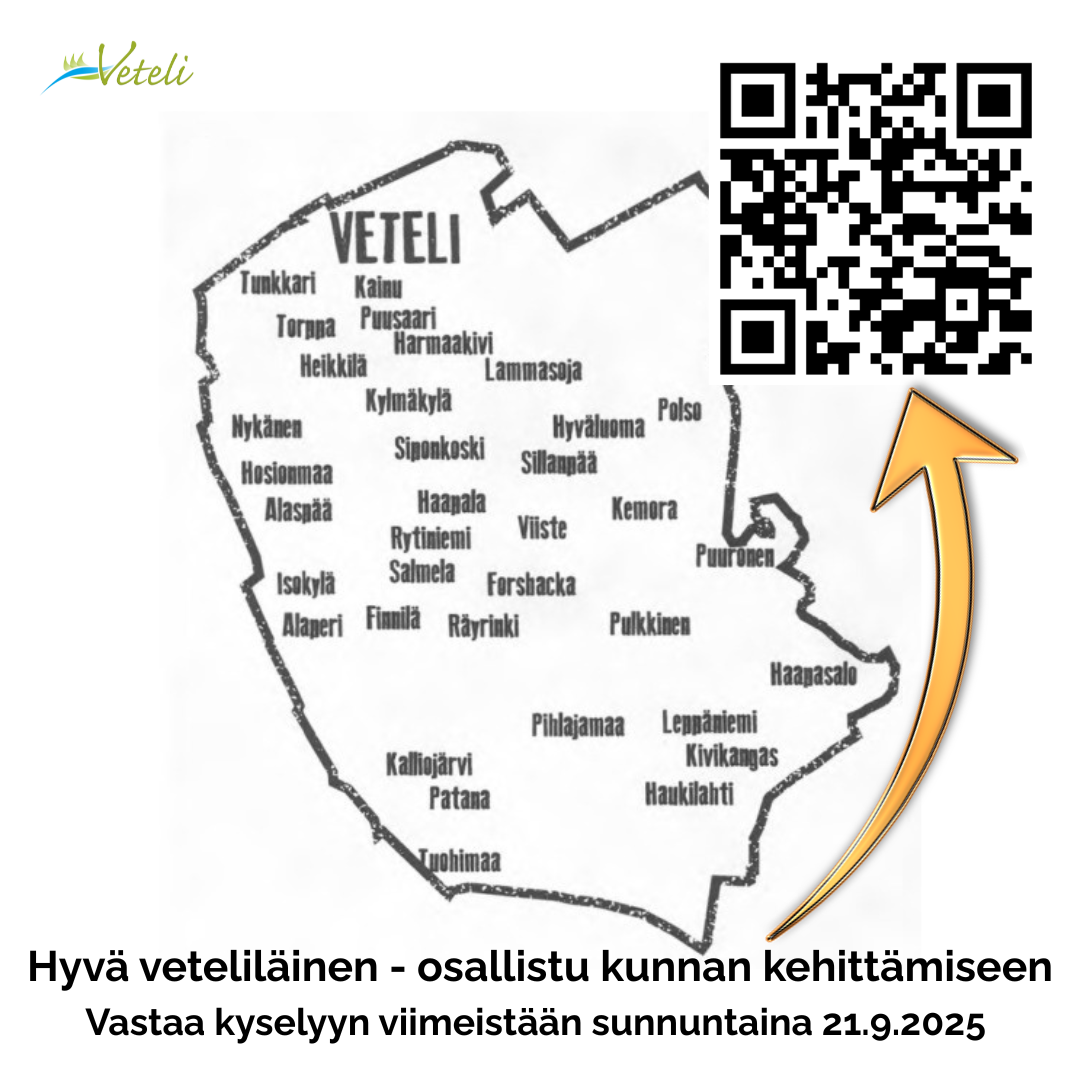 Hyvä veteliläinen - osallistu kunnan kehittämiseen