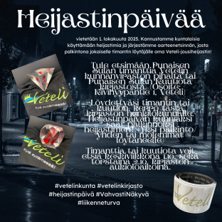 HEIJASTINPÄIVÄ 1.10.2025 - TULE ETSIMÄÄN ARRETTA VIELÄ TÄNÄÄN TO 2.10. kunnanviraston pihalta tai kirjastosta!
