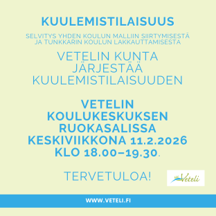 KUULEMISTILAISUUS KOULUKESKUKSESSA 11.2.2026 KLO 18.00-19.30