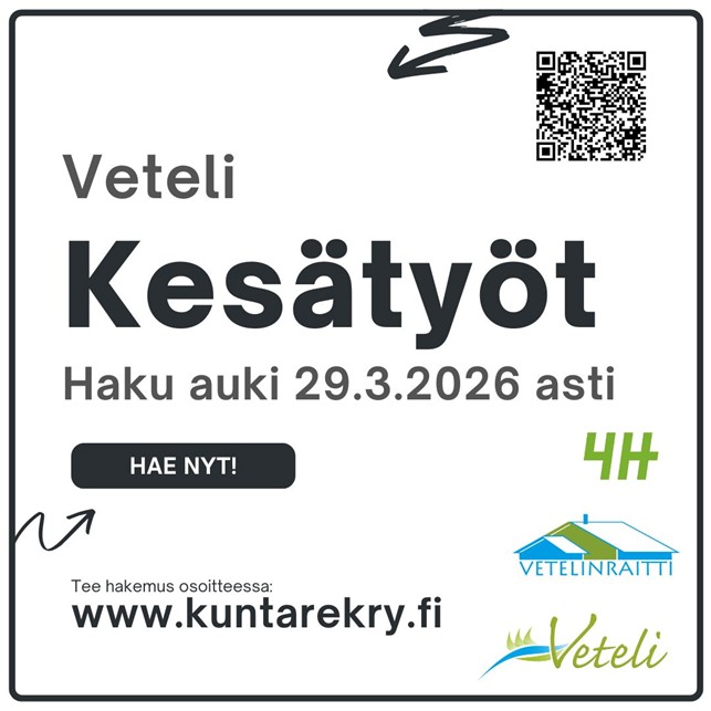 Nuori! Muista hakea kesätöitä!