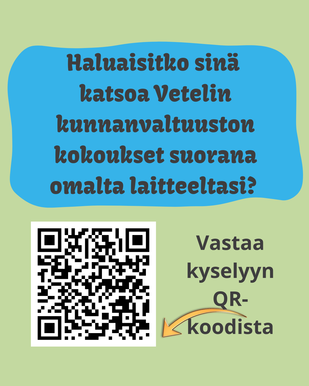 Kysely veteliläisille valtuuston kokousten striimaamisesta