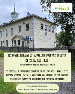 Tulossa: Keskustelutilaisuus Suojalan tulevaisuudesta ke 21.10. klo 18.00